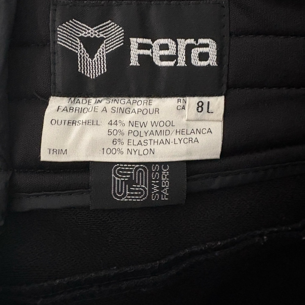 Fera Womens Wool Blend Snow Ski Pants Size 8L Black Snowboarding Vintage - Picture 4 of 4